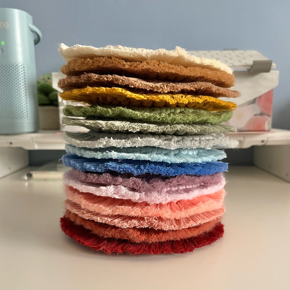✨HANDMADE✨ rainbow macrame coaster set